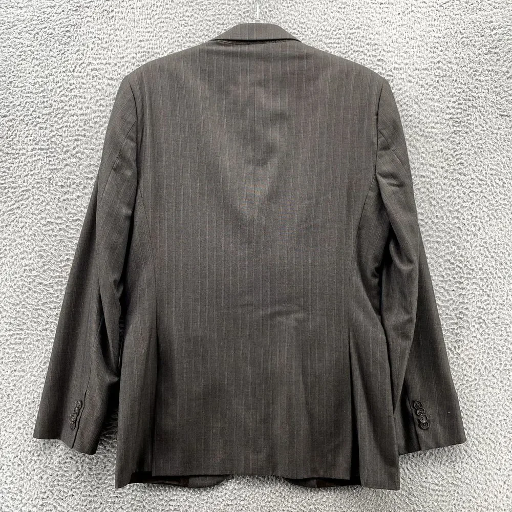 Banana Republic Blazer Mens 40R Brown Pinstripe Corpcore Bussiness Office Coat‎